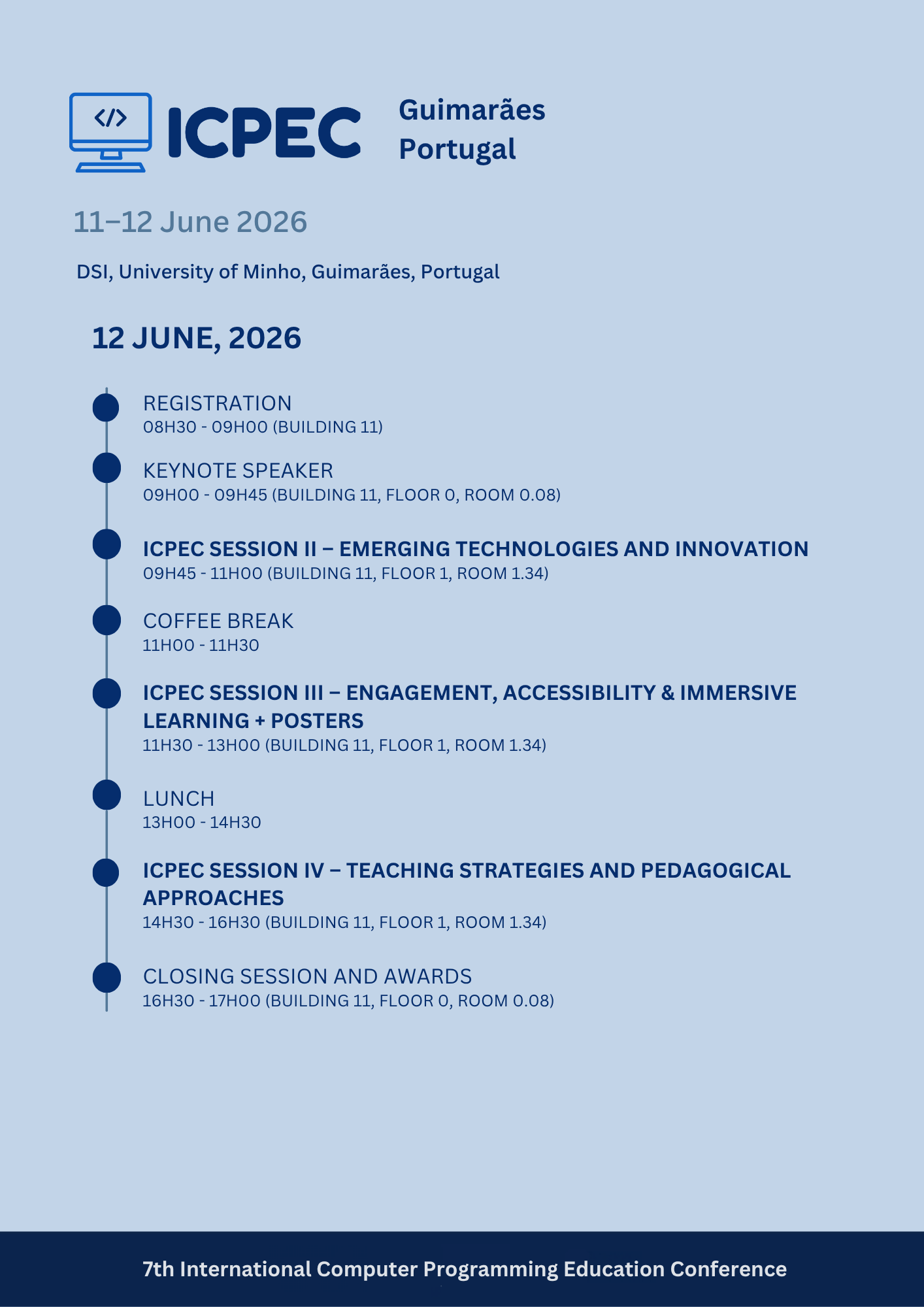 ICPEC 2026 conference program — Day 2, 12 June 2026